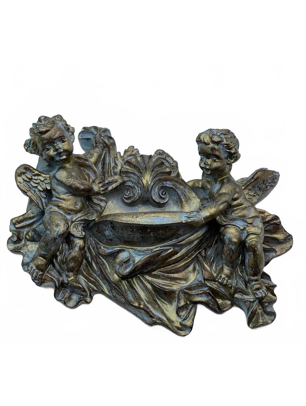 Decorative Wall Sculpture with Cherubs Giving Bridgerton Vibes